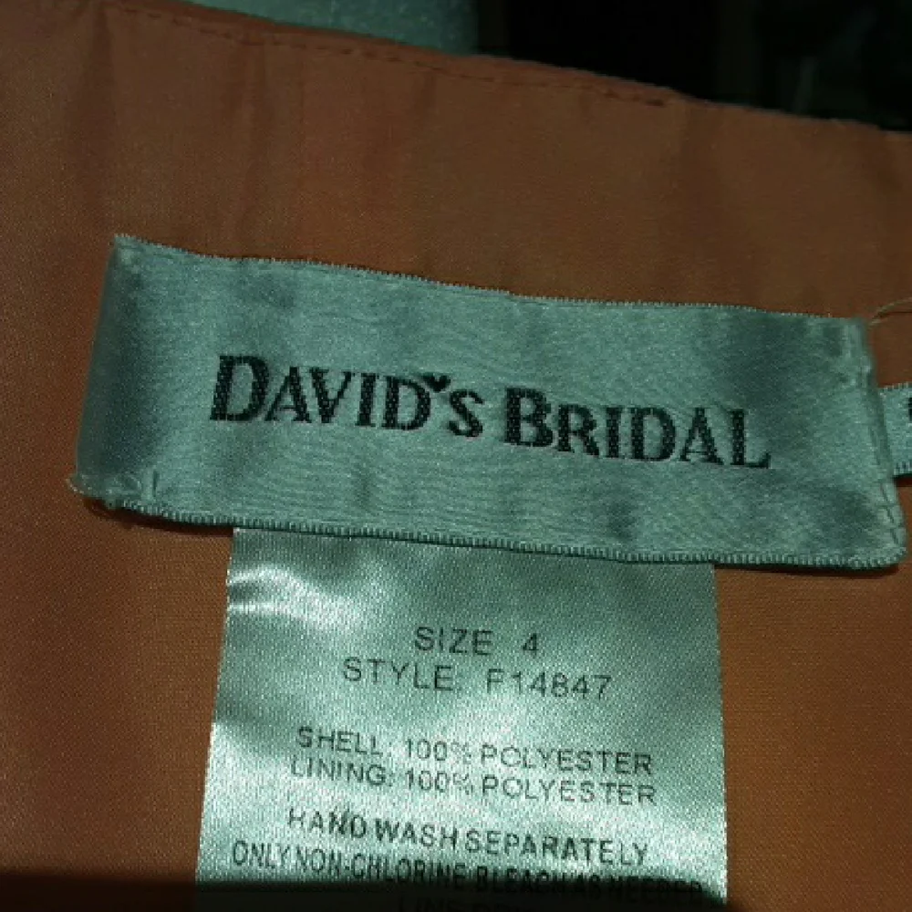 David's Bridal Strapless Coral Dress - Picture 11 of 15